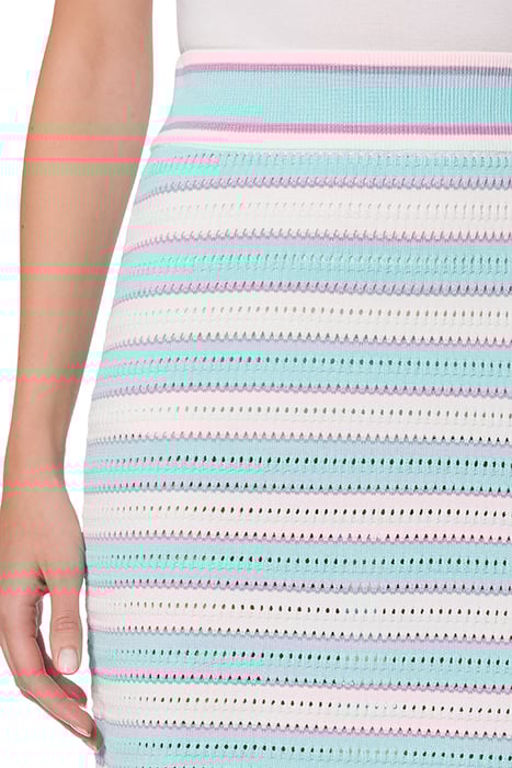 STRIPES VISCOSE BLEND MINISKIRT WHITE 4