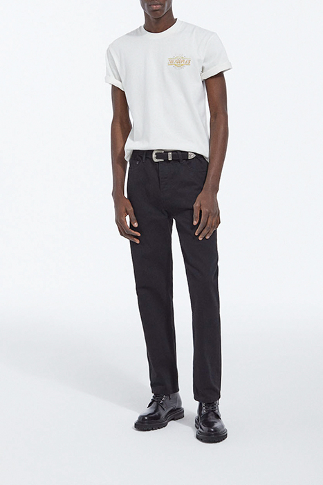 5-POCKET STRAIGHT BLACK DENIM TROUSERS BLACK DENIM 3