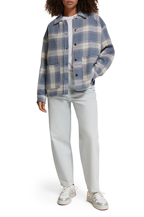 LIGHTWEIGHT CHECK OVERSHIRT BLUE MULTICOLOUR CHECK 3