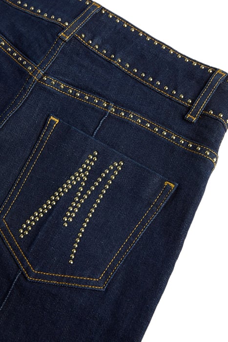 LUCY STUDS DENIM STRAIGHT RINSE 8