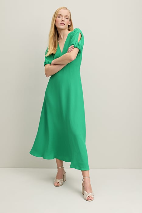 DR HERMIA V NECH DRESS GREEN 2