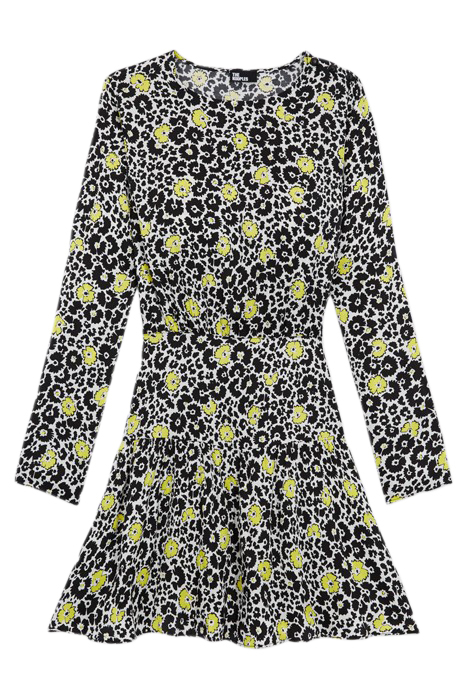 WILD BLOSSOM SHORT DRESS ECRU / YELLOW 5