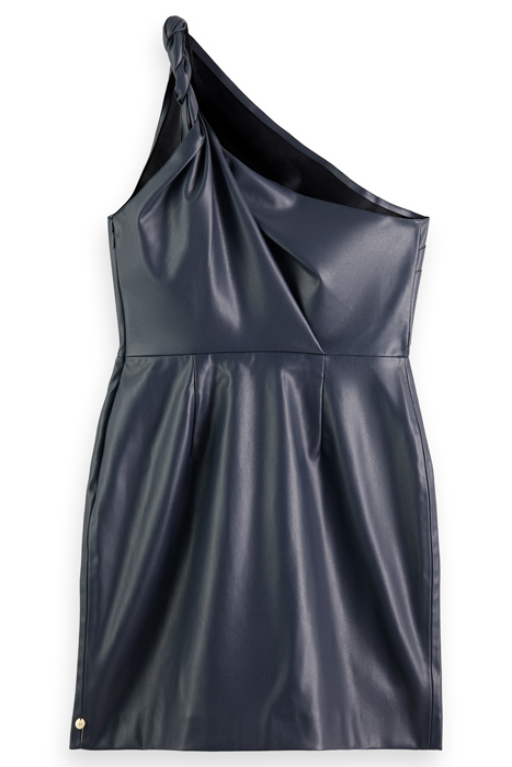 FAUX LEATHER MINI DRESS WITH DRAPE DETAIL NIGHT 2
