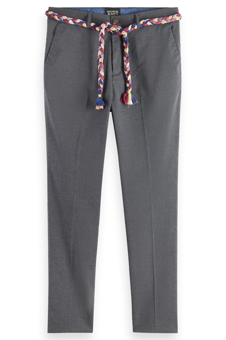 IRVING - SLIM TAPERED MELANGE VISCOSE-BLEND CHINO SEAL GREY 3