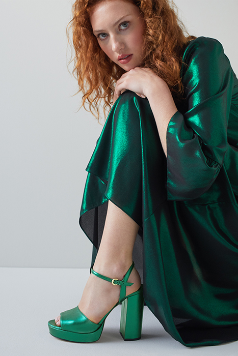 FS SOLANGE OPEN TOE GREEN 2