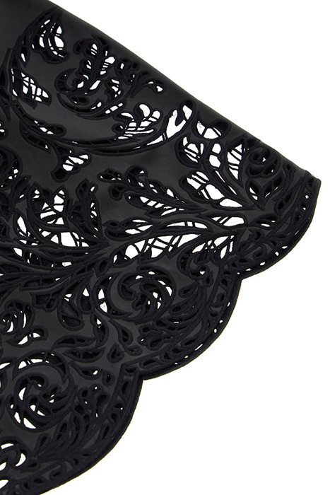 SOLANGE DRESS JET BLACK LEATHER 9