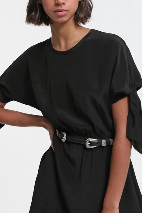 SHORT DRESS SHORT SLEEVES ELASTIC SIZE BLACK 6