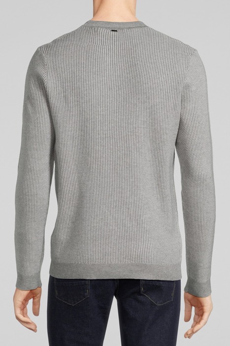 GREY WAFFLE KNIT SWEATER GREY 2