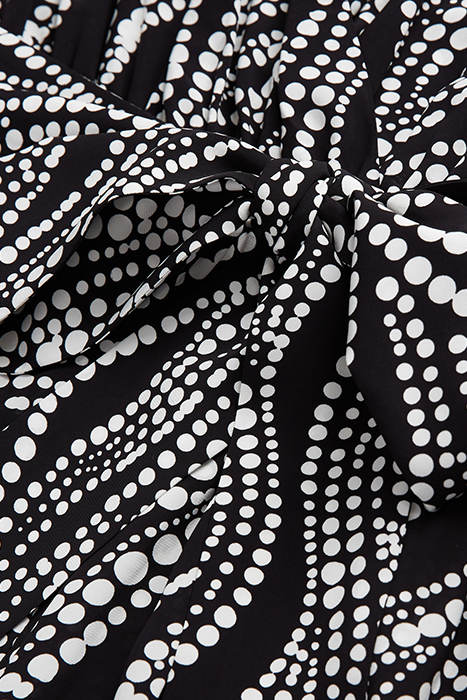 PRINT PEARL LONG-SLEEVED JUMPSUIT BLACK WHITE 6