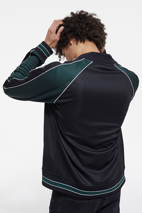 ZIP-UP SWEATSHIRT WITH RAGLAN SLEEVES VERT BOUTEILLE 2