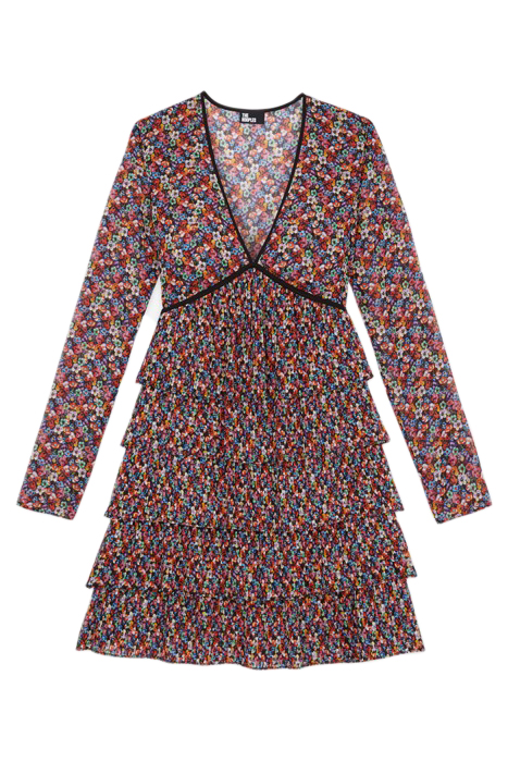 LONG-SLEEVED DRESS WITH SHORT PLEATED SKIRT MULTICOLOR 1