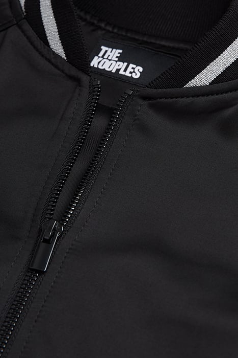 ZIP-UP SWEATSHIRT WITH RIB DETAIL BLACK 2