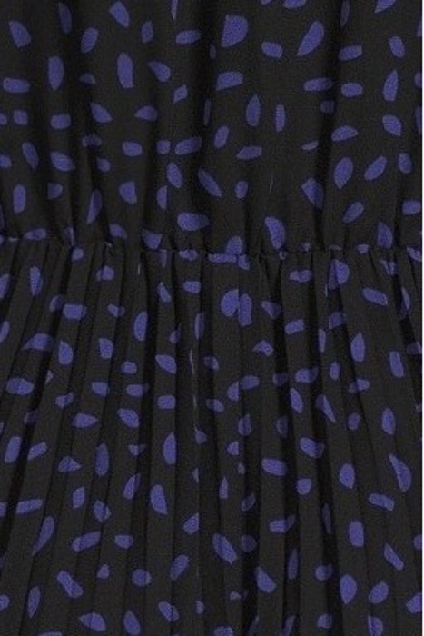 BLACK NEW-LOOK POLKA DOT PRINT PLEATED LONG DRESS 5