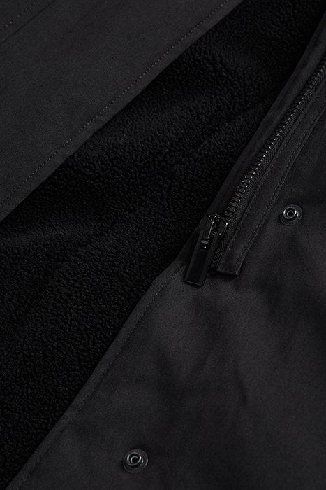 FAUX SHEEP LINED PARKA BLACK 5