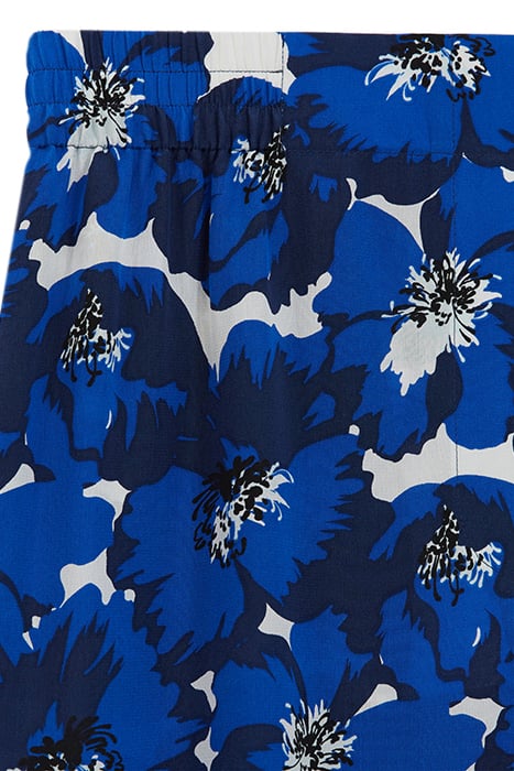 WIDE LEG ELASTIC WAIST TROUSERS BLUE 2