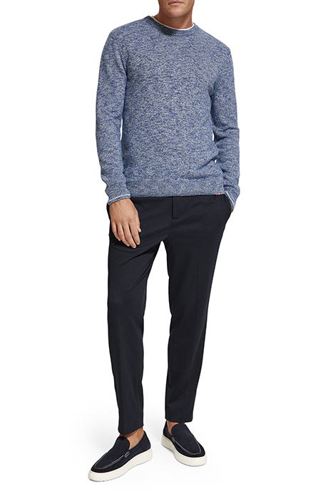 FINCH - REGULAR TAPERED-FIT YARN-DYED KNITTED JOGGER NAVY MI 3