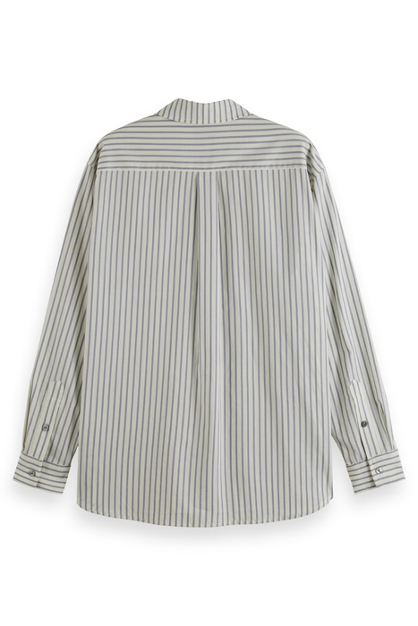 OVERSIZED FIT SHIRT WITH STRIPES DUSTY BLUE ROPE STRIPE 2