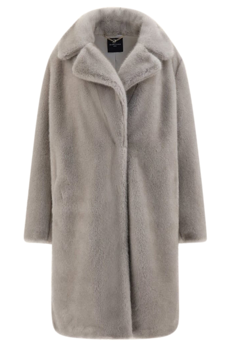 BIANCA FAUX FUR COAT GREY PEARL MULTI 4