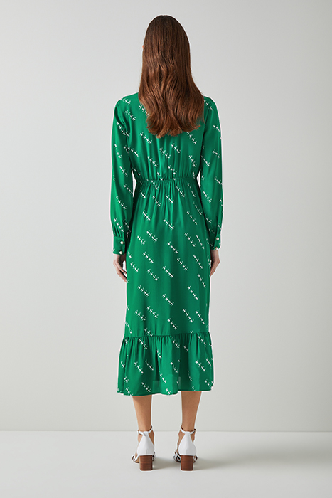 DR BRIDGET PETITE DRESS GREEN/CREAM 2