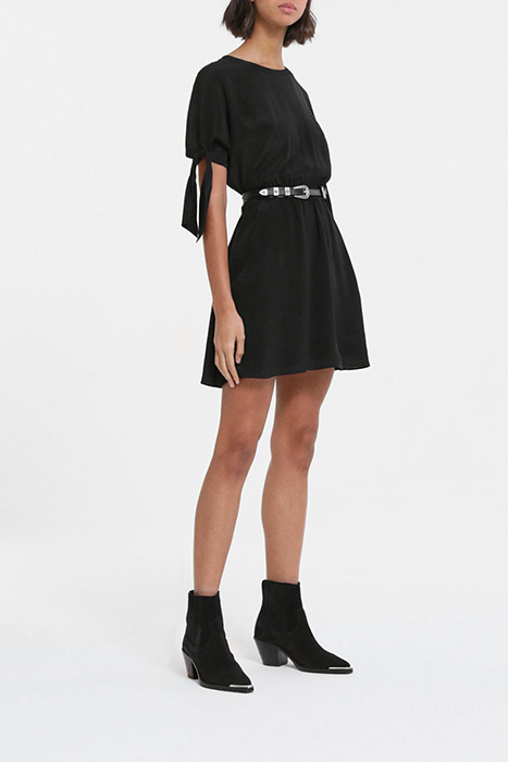 SHORT DRESS SHORT SLEEVES ELASTIC SIZE BLACK 3