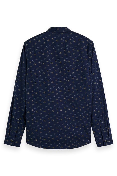 SLIM FIT ALLOVER PRINT SHIRT NAVY BLUE SAILBOAT AOP 2