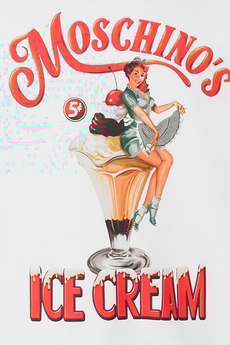 MOSCHINO'S ICE CREAM COTTON SWEATSHIRT WHITE 4