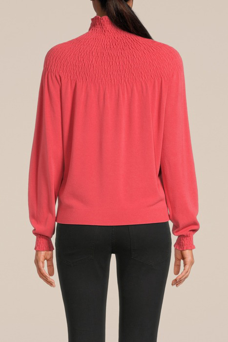 SMOCKED SWEATER BASIC KNIT ROUGE 2