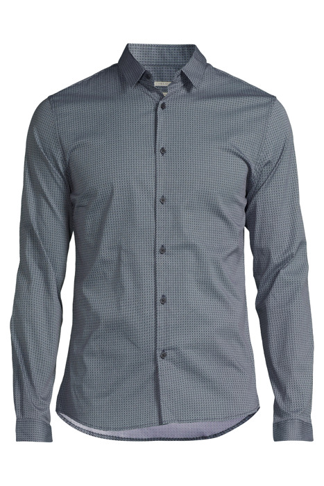 NAVY MINIMALIST PRINT EASY CARE SLIM SHIRT NAVY 3