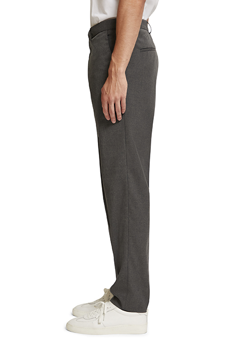 IRVING - SLIM TAPERED MELANGE VISCOSE-BLEND CHINO SEAL GREY 5
