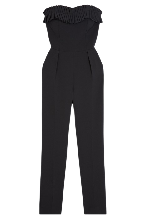 BUSTIER JUMPSUIT WITH PLEATED DETAIL BLACK 3