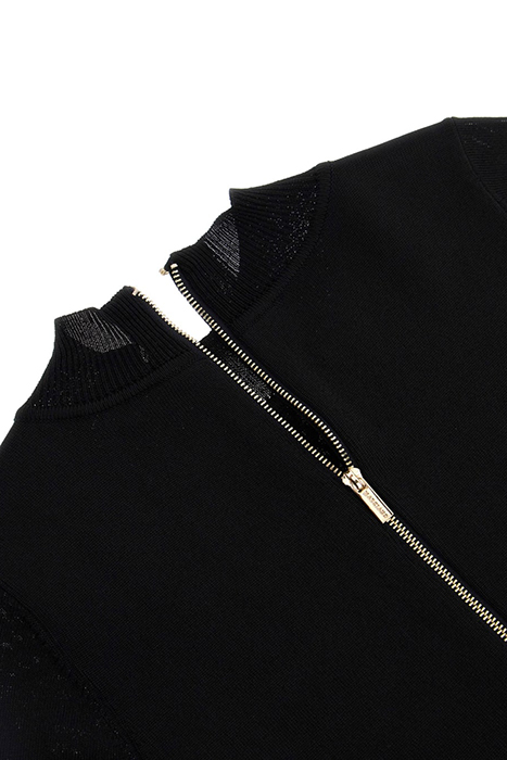TEMPO HIGH NECK SWEA JET BLACK MINI DRESS 5
