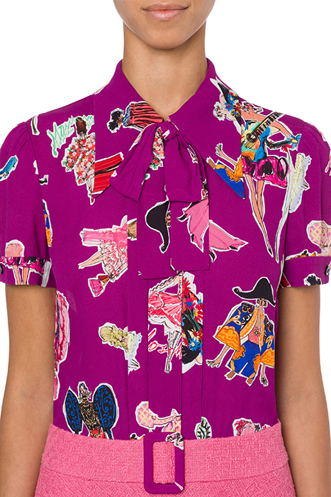 FASHION SKETCHES GEORGETTE AND BOUCLÉ DRESS PINK 4