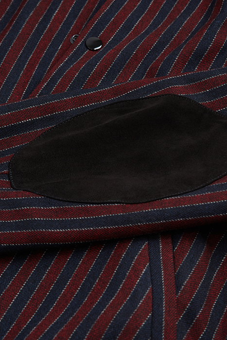 ELBOW STRIPED SUEDE JACKET BORDEAUX / NAVY 7