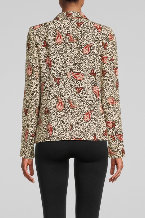 ECRU RECYCLED PAISLEY LEOPARD SUIT JACKET 2