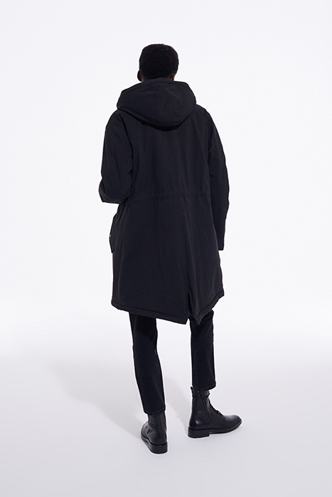 FAUX SHEEP LINED PARKA BLACK 2