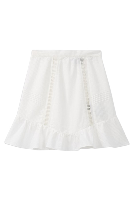 SHORT SKIRT WITH LACE OFF WHITE 5