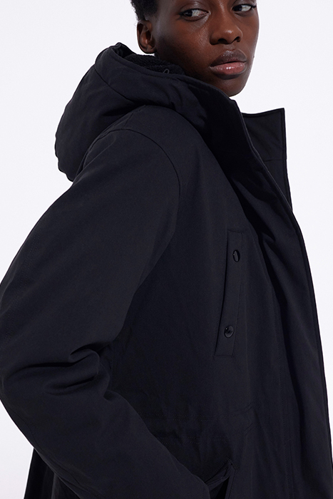 FAUX SHEEP LINED PARKA BLACK 4