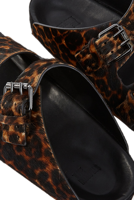 LEOPARD POUCH LEATHER SANDALS LEOPARD 4