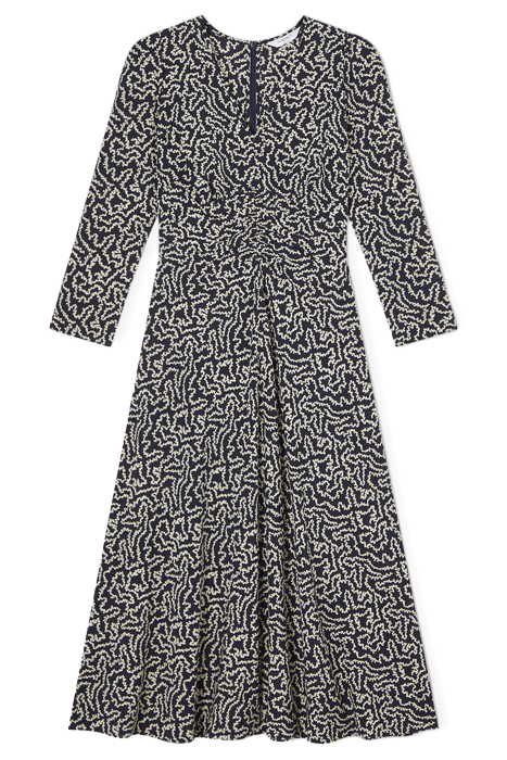 DR GABRIELLE GATHERED BLUE/CREAM 3