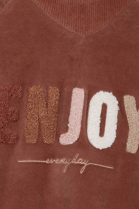 GIRLS’ COPPER PINK VELVET KNIT HOODED DRESS 3