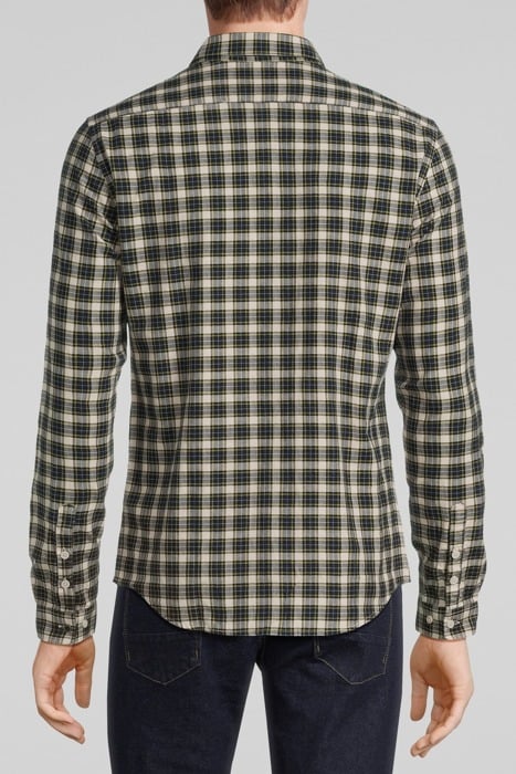 NAVY CHECKED SLIM SHIRT NAVY 2