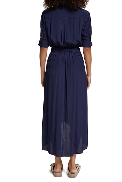 HIGH LOW HEM MIDI DRESS NAVY BLUE 2