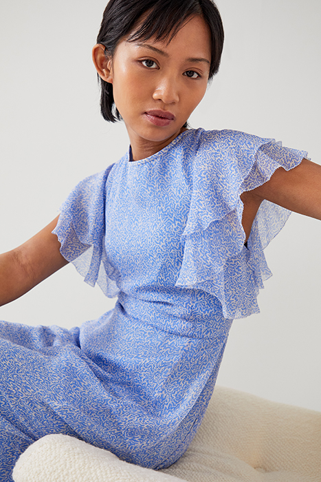 DR AGNES GEORGETTE DRESS LIGHT BLUE 4