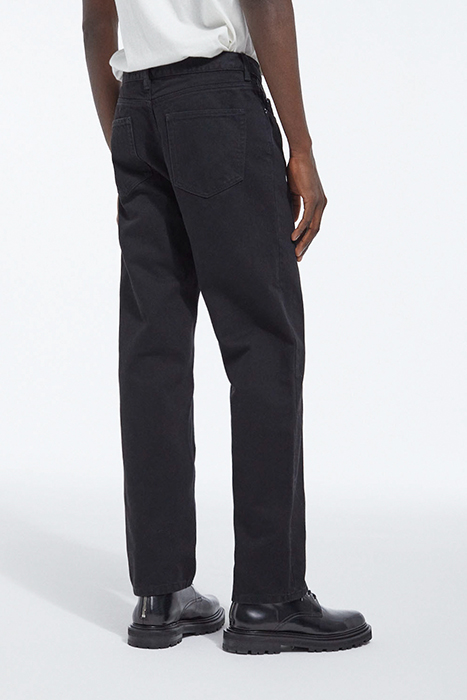 5-POCKET STRAIGHT BLACK DENIM TROUSERS BLACK DENIM 2