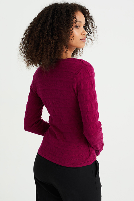 KNITTED CARDIGAN DARK PURPLE 2