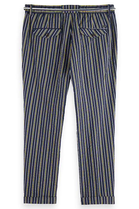 SEASONAL - LOOSE TAPERED STRIPED SEERSUCKER CHINO NAVY/ WHIT 4