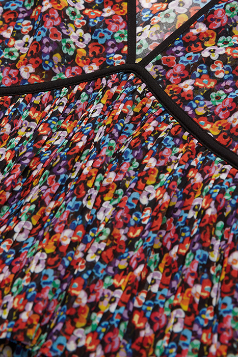 LONG-SLEEVED DRESS WITH SHORT PLEATED SKIRT MULTICOLOR 2