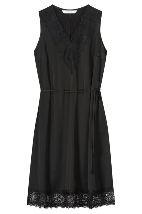 DRESS SILKY SATIN BLACK 3