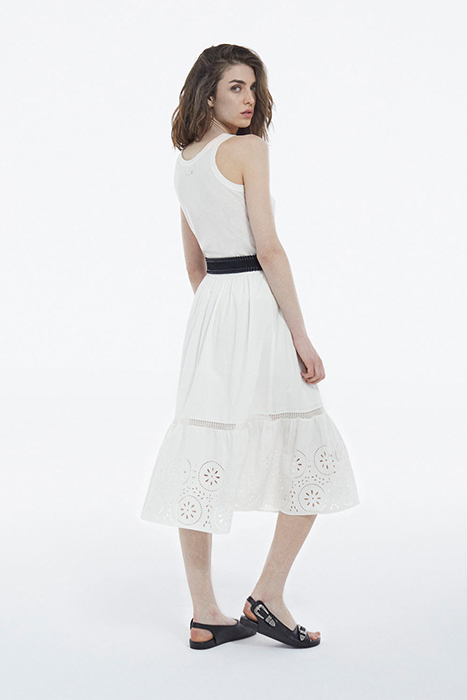 LONG SKIRT WITH EMBROIDERY WHITE 4