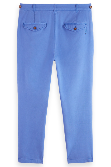 TWILT- GARMENT-DYED PLEATED COTTON/LINEN CHINO TILE BLUE 4